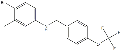 4-bromo-3-methyl-N-{[4-(trifluoromethoxy)phenyl]methyl}aniline 구조식 이미지