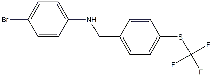 4-bromo-N-({4-[(trifluoromethyl)sulfanyl]phenyl}methyl)aniline 구조식 이미지