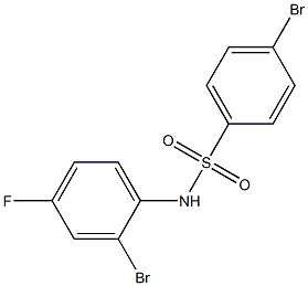 4-bromo-N-(2-bromo-4-fluorophenyl)benzene-1-sulfonamide 구조식 이미지