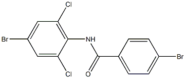 4-bromo-N-(4-bromo-2,6-dichlorophenyl)benzamide 구조식 이미지