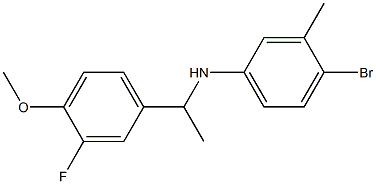 4-bromo-N-[1-(3-fluoro-4-methoxyphenyl)ethyl]-3-methylaniline Structure