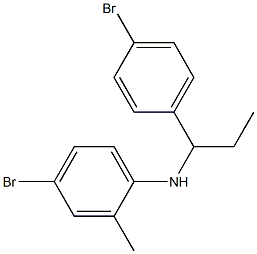 4-bromo-N-[1-(4-bromophenyl)propyl]-2-methylaniline 구조식 이미지