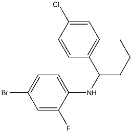 4-bromo-N-[1-(4-chlorophenyl)butyl]-2-fluoroaniline 구조식 이미지