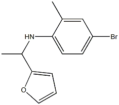 4-bromo-N-[1-(furan-2-yl)ethyl]-2-methylaniline 구조식 이미지
