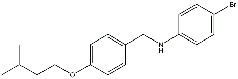 4-bromo-N-{[4-(3-methylbutoxy)phenyl]methyl}aniline Structure