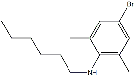 4-bromo-N-hexyl-2,6-dimethylaniline 구조식 이미지