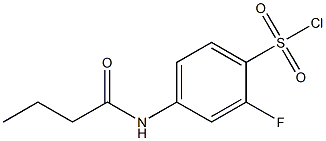 4-butanamido-2-fluorobenzene-1-sulfonyl chloride Structure