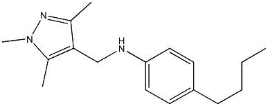 4-butyl-N-[(1,3,5-trimethyl-1H-pyrazol-4-yl)methyl]aniline 구조식 이미지