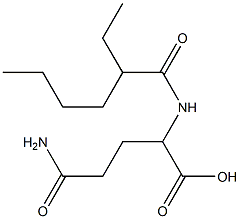 4-carbamoyl-2-(2-ethylhexanamido)butanoic acid Structure