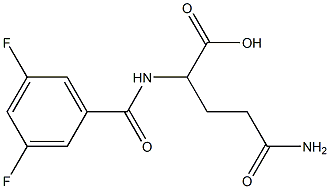 4-carbamoyl-2-[(3,5-difluorophenyl)formamido]butanoic acid Structure