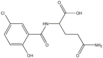 4-carbamoyl-2-[(5-chloro-2-hydroxyphenyl)formamido]butanoic acid 구조식 이미지