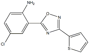 4-chloro-2-[3-(thiophen-2-yl)-1,2,4-oxadiazol-5-yl]aniline Structure