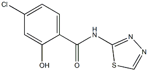 4-chloro-2-hydroxy-N-(1,3,4-thiadiazol-2-yl)benzamide 구조식 이미지