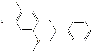 4-chloro-2-methoxy-5-methyl-N-[1-(4-methylphenyl)ethyl]aniline Structure