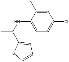 4-chloro-2-methyl-N-[1-(thiophen-2-yl)ethyl]aniline Structure