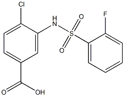 4-chloro-3-[(2-fluorobenzene)sulfonamido]benzoic acid Structure