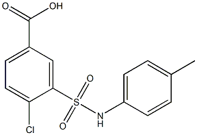 4-chloro-3-[(4-methylphenyl)sulfamoyl]benzoic acid 구조식 이미지