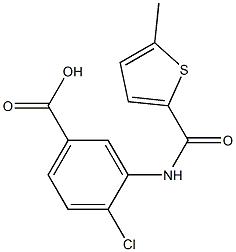 4-chloro-3-{[(5-methylthien-2-yl)carbonyl]amino}benzoic acid Structure