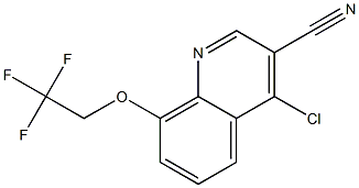 4-chloro-8-(2,2,2-trifluoroethoxy)quinoline-3-carbonitrile Structure