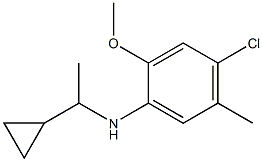 4-chloro-N-(1-cyclopropylethyl)-2-methoxy-5-methylaniline Structure