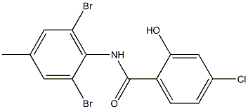 4-chloro-N-(2,6-dibromo-4-methylphenyl)-2-hydroxybenzamide Structure