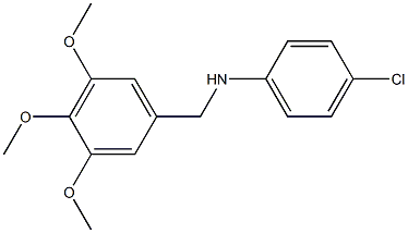 4-chloro-N-[(3,4,5-trimethoxyphenyl)methyl]aniline Structure