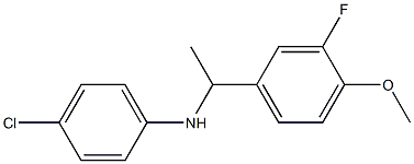 4-chloro-N-[1-(3-fluoro-4-methoxyphenyl)ethyl]aniline Structure