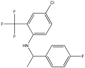 4-chloro-N-[1-(4-fluorophenyl)ethyl]-2-(trifluoromethyl)aniline Structure