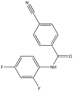 4-cyano-N-(2,4-difluorophenyl)benzamide 구조식 이미지