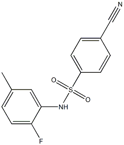 4-cyano-N-(2-fluoro-5-methylphenyl)benzene-1-sulfonamide Structure