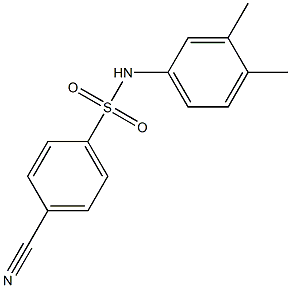 4-cyano-N-(3,4-dimethylphenyl)benzene-1-sulfonamide Structure