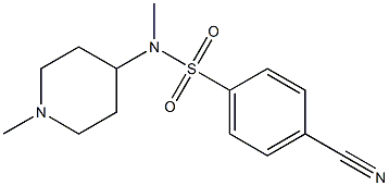 4-cyano-N-methyl-N-(1-methylpiperidin-4-yl)benzenesulfonamide Structure