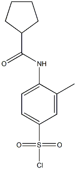 4-cyclopentaneamido-3-methylbenzene-1-sulfonyl chloride 구조식 이미지