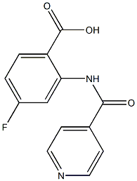 4-fluoro-2-(isonicotinoylamino)benzoic acid 구조식 이미지