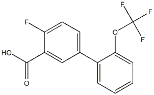 4-fluoro-2'-(trifluoromethoxy)-1,1'-biphenyl-3-carboxylic acid 구조식 이미지