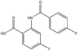 4-fluoro-2-[(4-fluorobenzoyl)amino]benzoic acid 구조식 이미지
