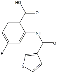 4-fluoro-2-[(thien-3-ylcarbonyl)amino]benzoic acid Structure
