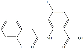 4-fluoro-2-{[(2-fluorophenyl)acetyl]amino}benzoic acid Structure