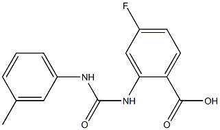 4-fluoro-2-{[(3-methylphenyl)carbamoyl]amino}benzoic acid 구조식 이미지