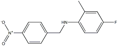 4-fluoro-2-methyl-N-[(4-nitrophenyl)methyl]aniline 구조식 이미지