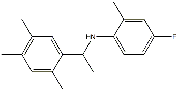 4-fluoro-2-methyl-N-[1-(2,4,5-trimethylphenyl)ethyl]aniline Structure