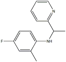 4-fluoro-2-methyl-N-[1-(pyridin-2-yl)ethyl]aniline Structure