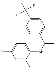 4-fluoro-2-methyl-N-{1-[4-(trifluoromethyl)phenyl]ethyl}aniline Structure