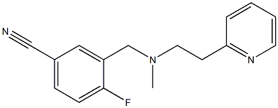 4-fluoro-3-({methyl[2-(pyridin-2-yl)ethyl]amino}methyl)benzonitrile Structure