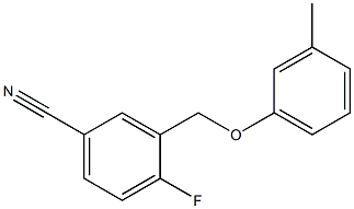 4-fluoro-3-(3-methylphenoxymethyl)benzonitrile 구조식 이미지