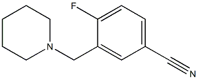 4-fluoro-3-(piperidin-1-ylmethyl)benzonitrile 구조식 이미지