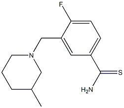 4-fluoro-3-[(3-methylpiperidin-1-yl)methyl]benzenecarbothioamide Structure