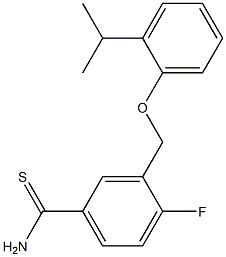 4-fluoro-3-[2-(propan-2-yl)phenoxymethyl]benzene-1-carbothioamide 구조식 이미지
