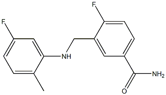 4-fluoro-3-{[(5-fluoro-2-methylphenyl)amino]methyl}benzamide Structure