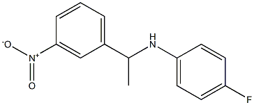 4-fluoro-N-[1-(3-nitrophenyl)ethyl]aniline Structure